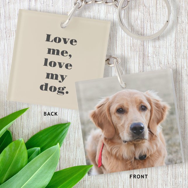 Llavero Foto Mascota personalizada Perro Lover Fun Beige (Subido por el creador)