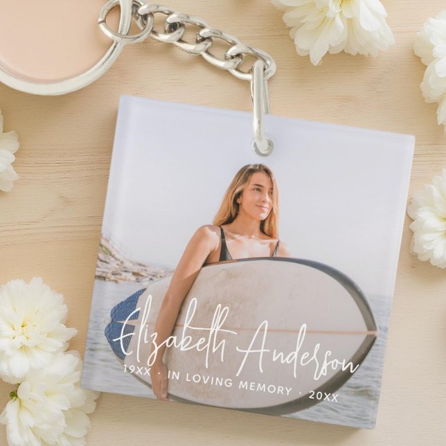 Llavero Foto moderna del funeral de amor en memoria (Subido por el creador)