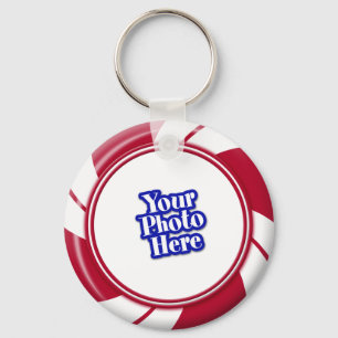 Llavero Foto Peppermint Swirl Stripe Candy