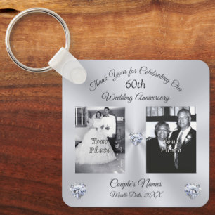 Llavero FOTO Personalizada 60° Aniversario de los Favores 
