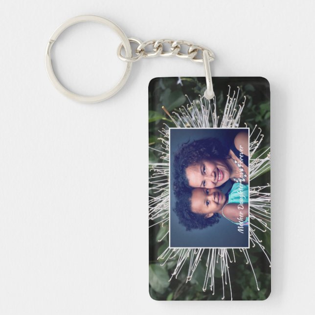 Llavero Foto personalizada de amor familiar de mamá modern (Frente)