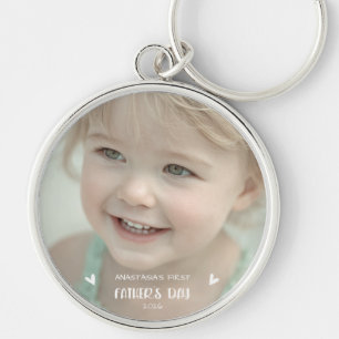 Llavero Foto Personalizada de Bebé 1er Día del Padre
