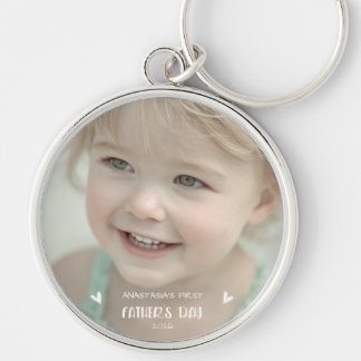 Llavero Foto Personalizada de Bebé 1er Día del Padre