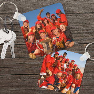 Llavero Foto personalizada de doble cara de equipo deporti
