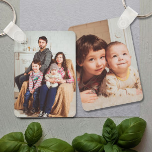Llavero Foto personalizada de dos lados para familia y niñ