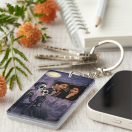 Llavero Foto personalizada de Halloween gótico