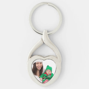 Llavero Foto personalizada de Heart Shaped Keychain