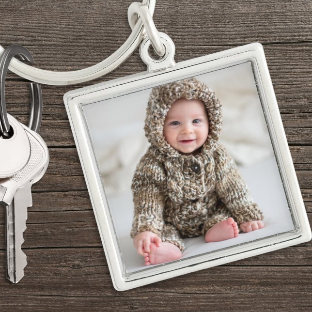 Llavero Foto personalizada de Keepsake para recién nacidos (Personalized Newborn Baby Keepsake Photo keychain)