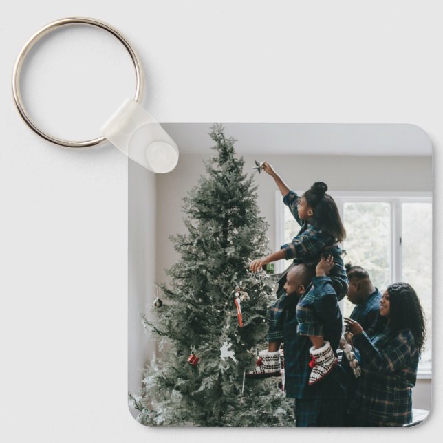 Llavero Foto personalizada de la familia de Navidades Pers (Anverso)