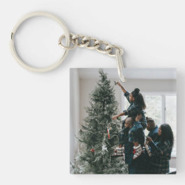 Llavero Foto personalizada de la familia de Navidades Pers