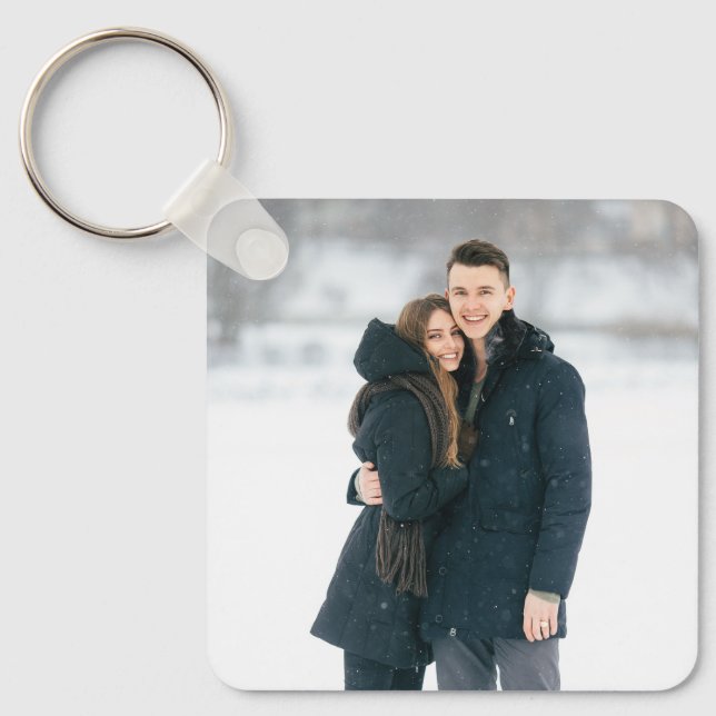 Llavero Foto personalizada de la pareja Keepsake (Anverso)
