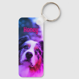 Llavero Foto Personalizada de Mascota Nombre de Amante de