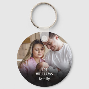 Llavero Foto personalizada de nombre de familia