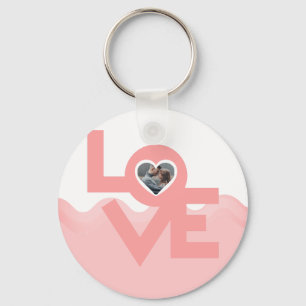Llavero Foto personalizada de Valentines Couple Heart Pers