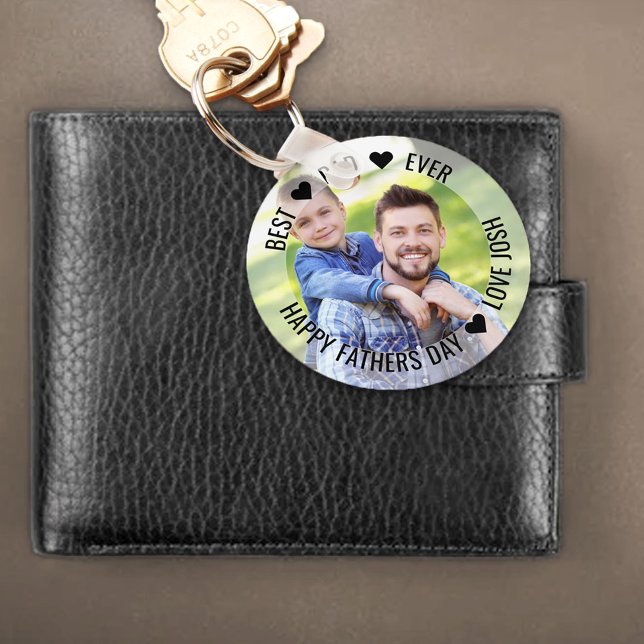 Llavero Foto Personalizada del Día del Mejor Padre Feliz (Subido por el creador)