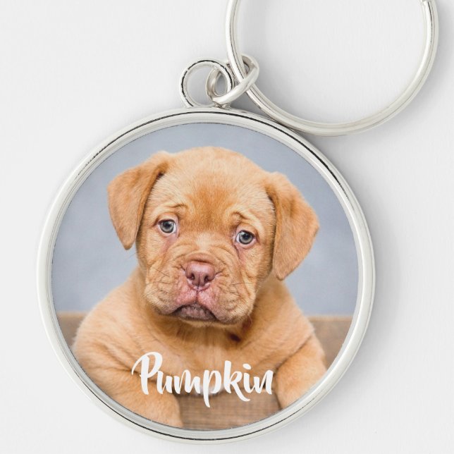Llavero Foto personalizada del mascota personalizado (Frente)