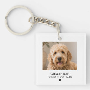Llavero Foto personalizada memorial de mascota simple mode