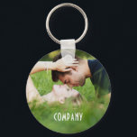 Llavero Foto personalizada, nombre de la empresa<br><div class="desc">Foto personalizada,  Anillo de claves de nombre de empresa de la tienda de tarjetas de visita.</div>