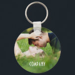 Llavero Foto personalizada, nombre de la empresa<br><div class="desc">Foto personalizada,  Anillo de claves de nombre de empresa de la tienda de tarjetas de visita.</div>
