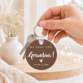 Llavero Foto personalizada TE AMAMOS ABUELA en Mocha