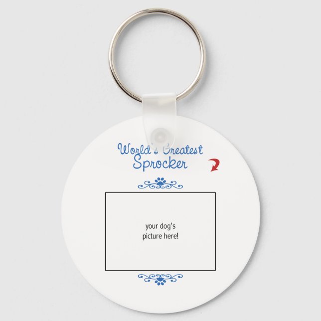 Llavero Foto personalizada! Worlds Greatest Sprocker (Anverso)