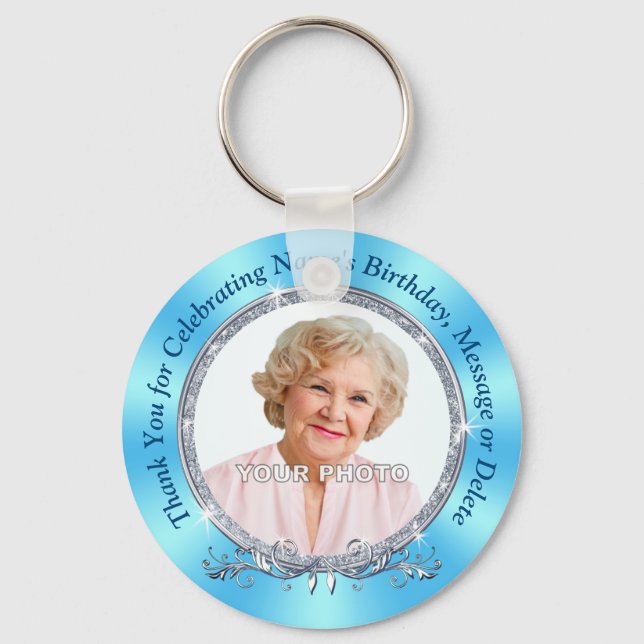 Llavero Foto personalizada y favorecedora para ella (Anverso)