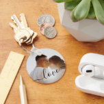 Llavero Foto personalizada y foto de texto<br><div class="desc">Haz una cadena de claves personalizada de Photo keepsake de Ricaso - agrega tu propia foto y texto - regalos de foto-keepsake</div>