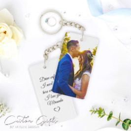 Llavero Foto personalizada y simple con texto