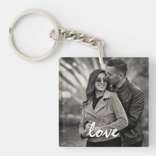 Llavero Foto personalizada y texto Feliz Día de San Valent
