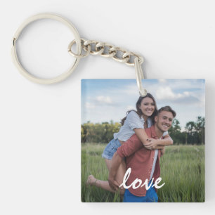 Llavero Foto personalizada y texto Feliz Día de San Valent