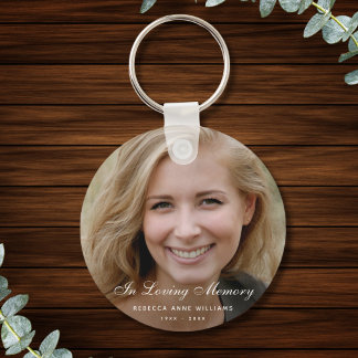 Llavero Foto personalizado de muerte en funeral conmemorat