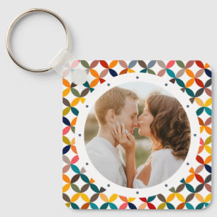 Llavero Foto personalizado Moderna Colorida Personalizada