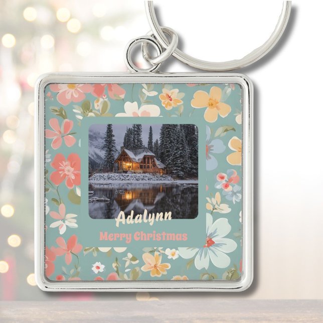 Llavero Foto personalizado Navidades de cumpleaños regalos (Custom Photo Birthday Christmas Gifts for Daughter)