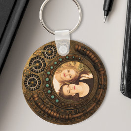 Llavero Foto personalizado Steampunk Metalizado Gears