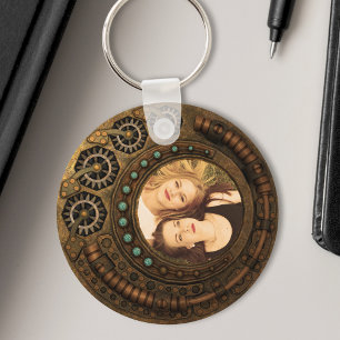 Llavero Foto personalizado Steampunk Metalizado Gears
