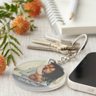 Llavero Foto personalizado Te Amo Mamá Gray