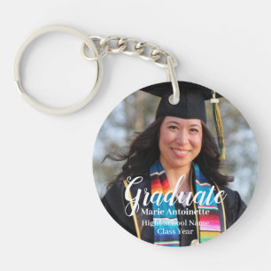 Llavero Foto Simple de Graduación Personalizada