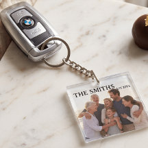 Foto y nombre de familia personalizados en acrílic