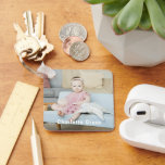 Llavero Foto y nombre personalizados del Personalizado DIY<br><div class="desc">Fácil de crear keychain personalizado - añade tus propias fotografías y texto de Ricaso</div>