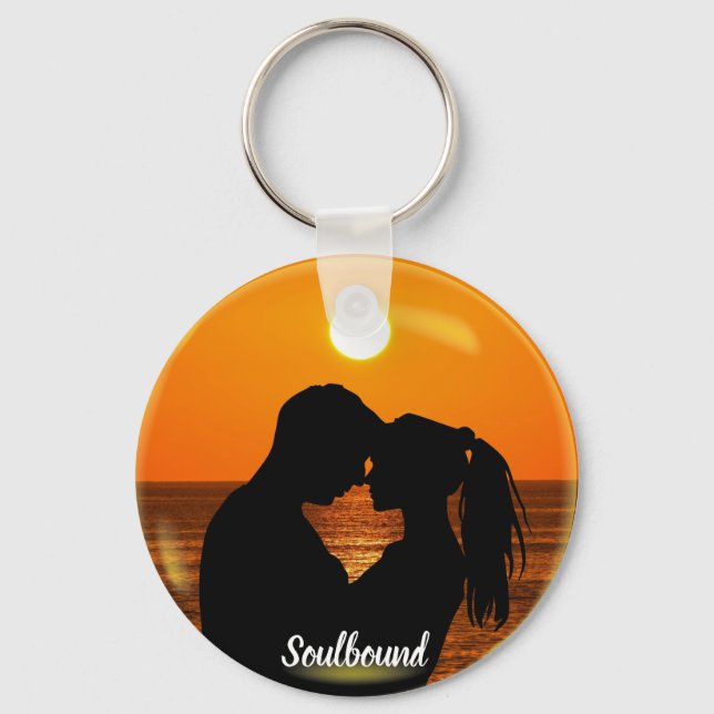 Llavero Foto y texto de Personalizado de parejas de alma d (Anverso)