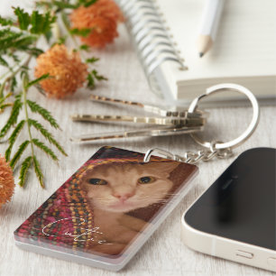 Llavero Foto y texto personalizados