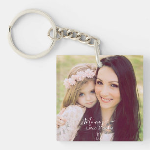 Llavero Foto y texto personalizados Clave de nombres y f