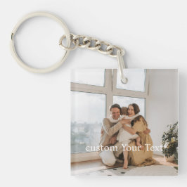 Llavero Foto y texto personalizados Personalizados