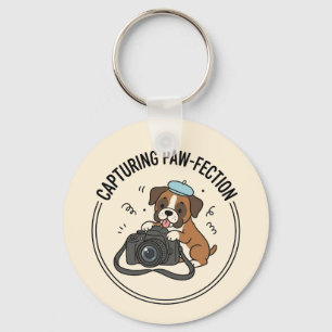 Llavero Fotografía adorable de cachorro Boxer Foto de anim