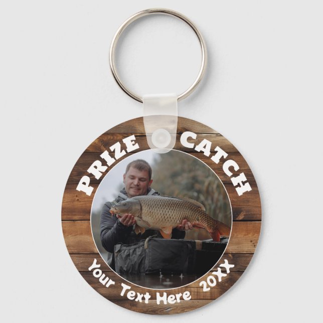 Llavero Fotografía conmemorativa del premio de pesca (Reverso )