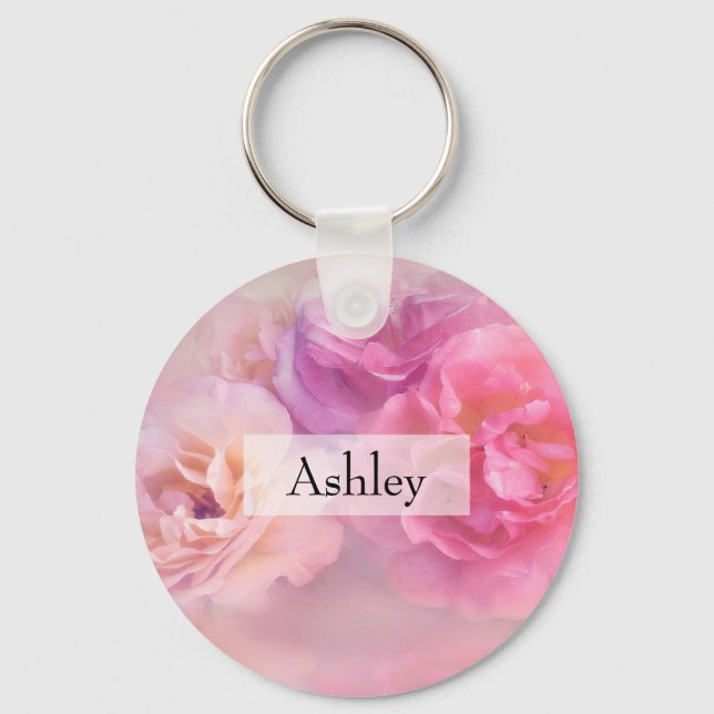 Llavero Fotografía de estilo de las naciones rosadas de bo (Anverso)