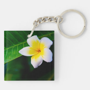 Llavero Fotografía de Flor de Plumeria