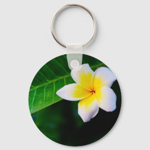 Llavero Fotografía de Flor de Plumeria
