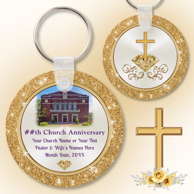Llavero Fotografía de la Iglesia Enfrentamientos de Advent (Church anniversary favors. Pastor appreciation party favors. Cross Keychains. Cheap church favors. )