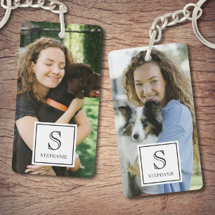 Llavero Fotografía de moda con monograma personalizado, no